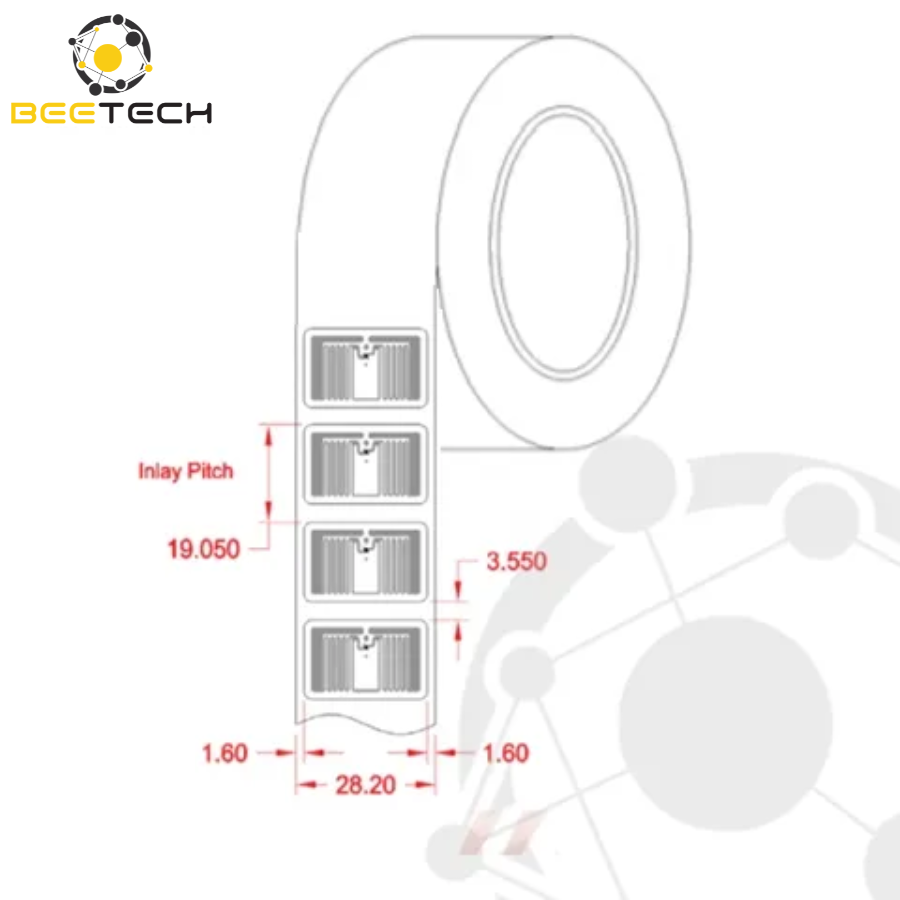 Alien Pearl RFID white inlay (ALN-9816, Higgs-EC)