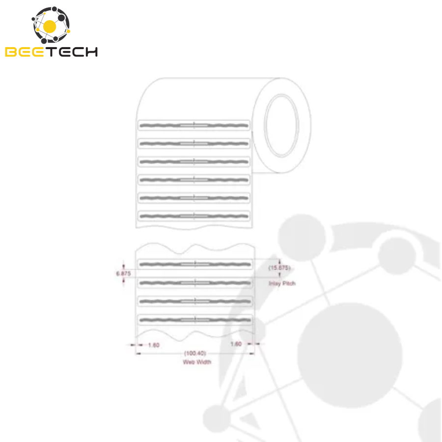 Alien slimline RFID white wet inlay (ALN-9745, Higgs-4)